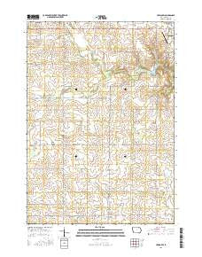 Cresco SW Iowa Current topographic map, 1:24000 scale, 7.5 X 7.5 Minute, Year 2015