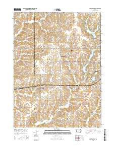 Creston West Iowa Current topographic map, 1:24000 scale, 7.5 X 7.5 Minute, Year 2015
