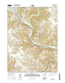 Croton Iowa Current topographic map, 1:24000 scale, 7.5 X 7.5 Minute, Year 2015