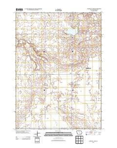 Crystal Lake Iowa Historical topographic map, 1:24000 scale, 7.5 X 7.5 Minute, Year 2013