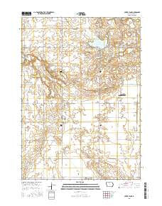 Crystal Lake Iowa Current topographic map, 1:24000 scale, 7.5 X 7.5 Minute, Year 2015