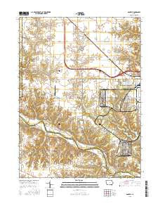 Danville Iowa Current topographic map, 1:24000 scale, 7.5 X 7.5 Minute, Year 2015