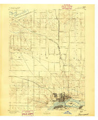 Davenport Iowa Historical topographic map, 1:62500 scale, 15 X 15 Minute, Year 1891