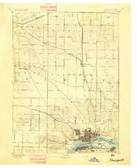 Davenport Iowa Historical topographic map, 1:62500 scale, 15 X 15 Minute, Year 1894