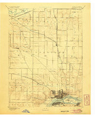 Davenport Iowa Historical topographic map, 1:62500 scale, 15 X 15 Minute, Year 1894