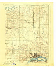 Davenport Iowa Historical topographic map, 1:62500 scale, 15 X 15 Minute, Year 1894