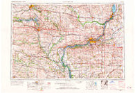 Davenport Iowa Historical topographic map, 1:250000 scale, 1 X 2 Degree, Year 1958