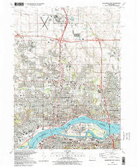 Davenport East Iowa Historical topographic map, 1:24000 scale, 7.5 X 7.5 Minute, Year 1993