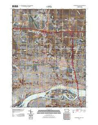 Davenport East Iowa Historical topographic map, 1:24000 scale, 7.5 X 7.5 Minute, Year 2010