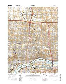 Davenport East Iowa Current topographic map, 1:24000 scale, 7.5 X 7.5 Minute, Year 2015