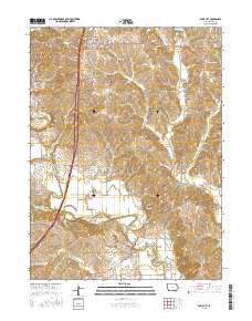 Davis City Iowa Current topographic map, 1:24000 scale, 7.5 X 7.5 Minute, Year 2015