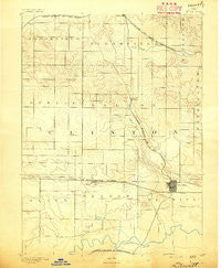 DeWitt Iowa Historical topographic map, 1:62500 scale, 15 X 15 Minute, Year 1891