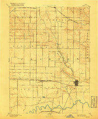 DeWitt Iowa Historical topographic map, 1:62500 scale, 15 X 15 Minute, Year 1891