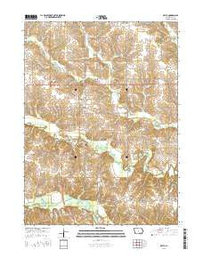 Delta Iowa Current topographic map, 1:24000 scale, 7.5 X 7.5 Minute, Year 2015