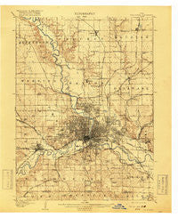 Des Moines Iowa Historical topographic map, 1:62500 scale, 15 X 15 Minute, Year 1907