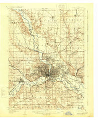 Des Moines Iowa Historical topographic map, 1:62500 scale, 15 X 15 Minute, Year 1907