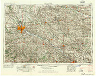 Des Moines Iowa Historical topographic map, 1:250000 scale, 1 X 2 Degree, Year 1957