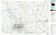 Des Moines Iowa Historical topographic map, 1:100000 scale, 30 X 60 Minute, Year 1984