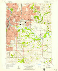 Des Moines SE Iowa Historical topographic map, 1:24000 scale, 7.5 X 7.5 Minute, Year 1956
