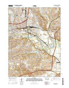 Des Moines SE Iowa Current topographic map, 1:24000 scale, 7.5 X 7.5 Minute, Year 2015