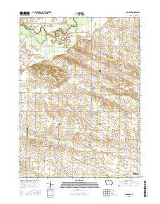 Donahue Iowa Current topographic map, 1:24000 scale, 7.5 X 7.5 Minute, Year 2015