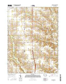 Donnellson Iowa Current topographic map, 1:24000 scale, 7.5 X 7.5 Minute, Year 2015