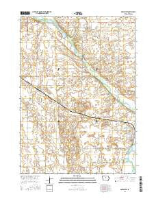 Dows West Iowa Current topographic map, 1:24000 scale, 7.5 X 7.5 Minute, Year 2015