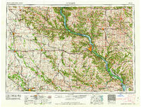 Dubuque Iowa Historical topographic map, 1:250000 scale, 1 X 2 Degree, Year 1962