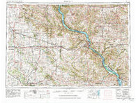 Dubuque Iowa Historical topographic map, 1:250000 scale, 1 X 2 Degree, Year 1959