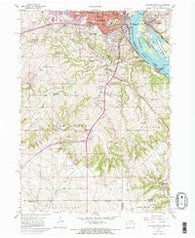 Dubuque South Iowa Historical topographic map, 1:24000 scale, 7.5 X 7.5 Minute, Year 1955