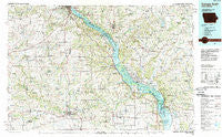 Dubuque South Iowa Historical topographic map, 1:100000 scale, 30 X 60 Minute, Year 1984