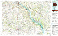 Dubuque South Iowa Historical topographic map, 1:100000 scale, 30 X 60 Minute, Year 1984