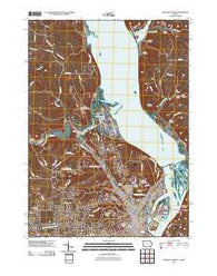 Dubuque North Iowa Historical topographic map, 1:24000 scale, 7.5 X 7.5 Minute, Year 2010