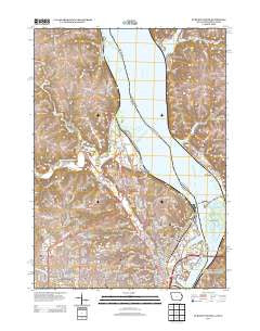 Dubuque North Iowa Historical topographic map, 1:24000 scale, 7.5 X 7.5 Minute, Year 2013