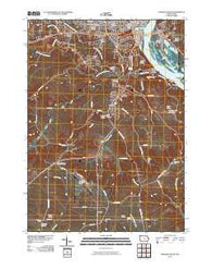 Dubuque South Iowa Historical topographic map, 1:24000 scale, 7.5 X 7.5 Minute, Year 2010