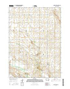 Dumont North Iowa Current topographic map, 1:24000 scale, 7.5 X 7.5 Minute, Year 2015