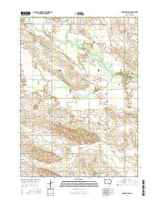 Dumont South Iowa Current topographic map, 1:24000 scale, 7.5 X 7.5 Minute, Year 2015