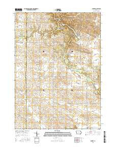 Dundee Iowa Current topographic map, 1:24000 scale, 7.5 X 7.5 Minute, Year 2015