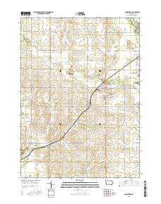 Dunkerton Iowa Current topographic map, 1:24000 scale, 7.5 X 7.5 Minute, Year 2015