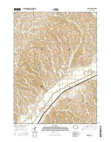 Dunlap NE Iowa Current topographic map, 1:24000 scale, 7.5 X 7.5 Minute, Year 2015