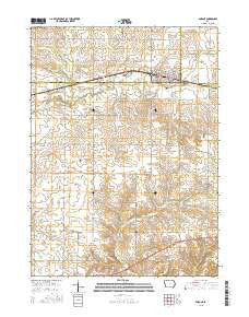 Durant Iowa Current topographic map, 1:24000 scale, 7.5 X 7.5 Minute, Year 2015