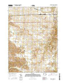 Dyersville West Iowa Current topographic map, 1:24000 scale, 7.5 X 7.5 Minute, Year 2015