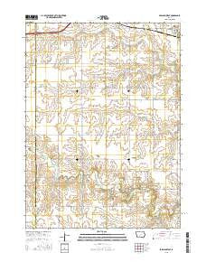 Earlham West Iowa Current topographic map, 1:24000 scale, 7.5 X 7.5 Minute, Year 2015