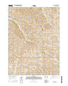Earling NE Iowa Current topographic map, 1:24000 scale, 7.5 X 7.5 Minute, Year 2015