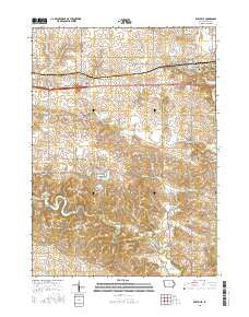 Earlville Iowa Current topographic map, 1:24000 scale, 7.5 X 7.5 Minute, Year 2015