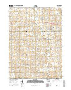 Early Iowa Current topographic map, 1:24000 scale, 7.5 X 7.5 Minute, Year 2015