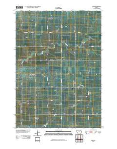 Edna Iowa Historical topographic map, 1:24000 scale, 7.5 X 7.5 Minute, Year 2010
