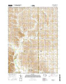 Elberon Iowa Current topographic map, 1:24000 scale, 7.5 X 7.5 Minute, Year 2015