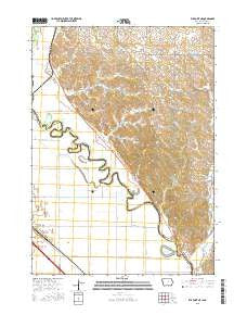 Elk Point NE Iowa Current topographic map, 1:24000 scale, 7.5 X 7.5 Minute, Year 2015