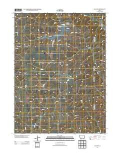 Ellston Iowa Historical topographic map, 1:24000 scale, 7.5 X 7.5 Minute, Year 2013